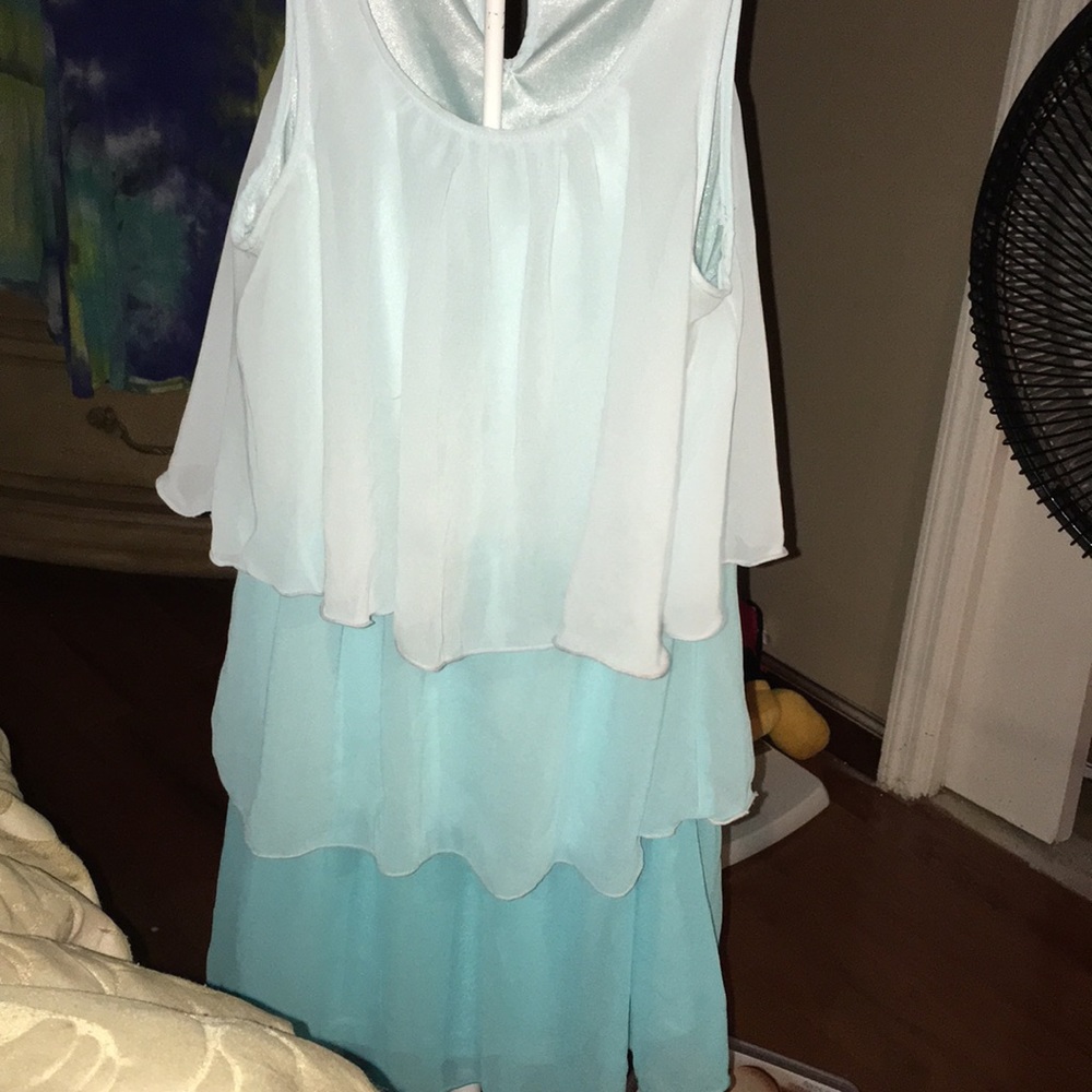 H & M 9/10 years old 3 Tone Light Blue Dress - Picture 1 of 6